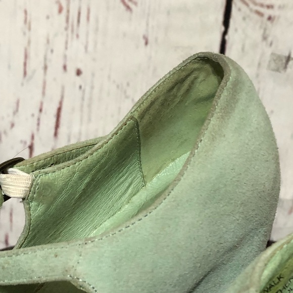 JEFFREY CAMPBELL NIGHT WALK  Mint Green Suede Leather heelless Platforms 7 - Picture 8 of 15